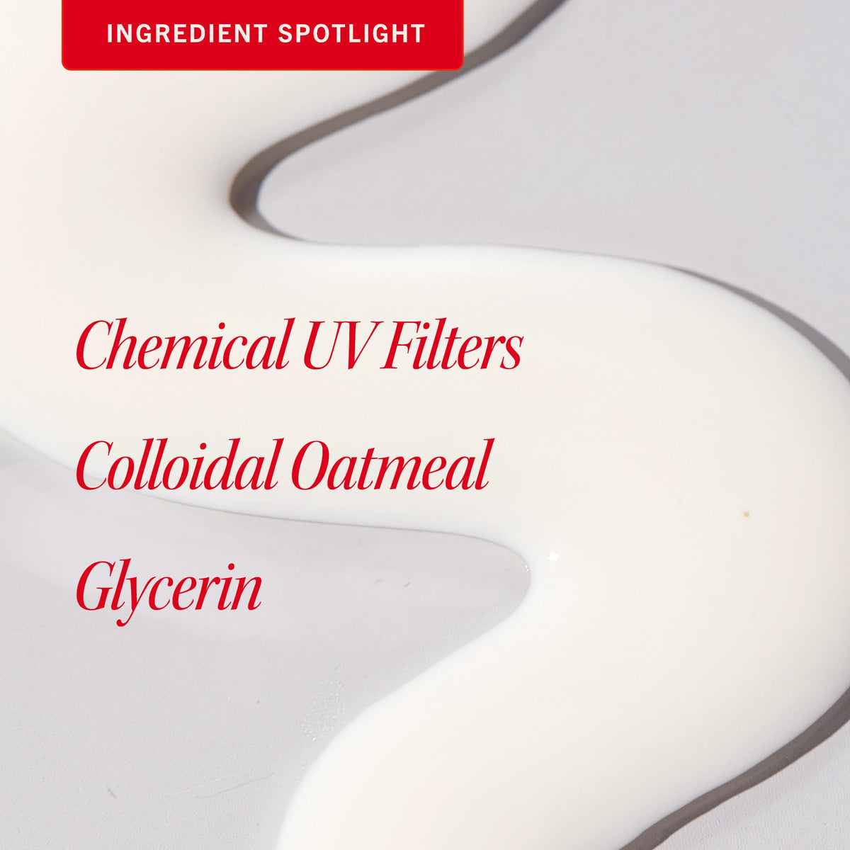First Aid Beauty ingredient label highlighting Colloidal Oatmeal and glycerin benefits
