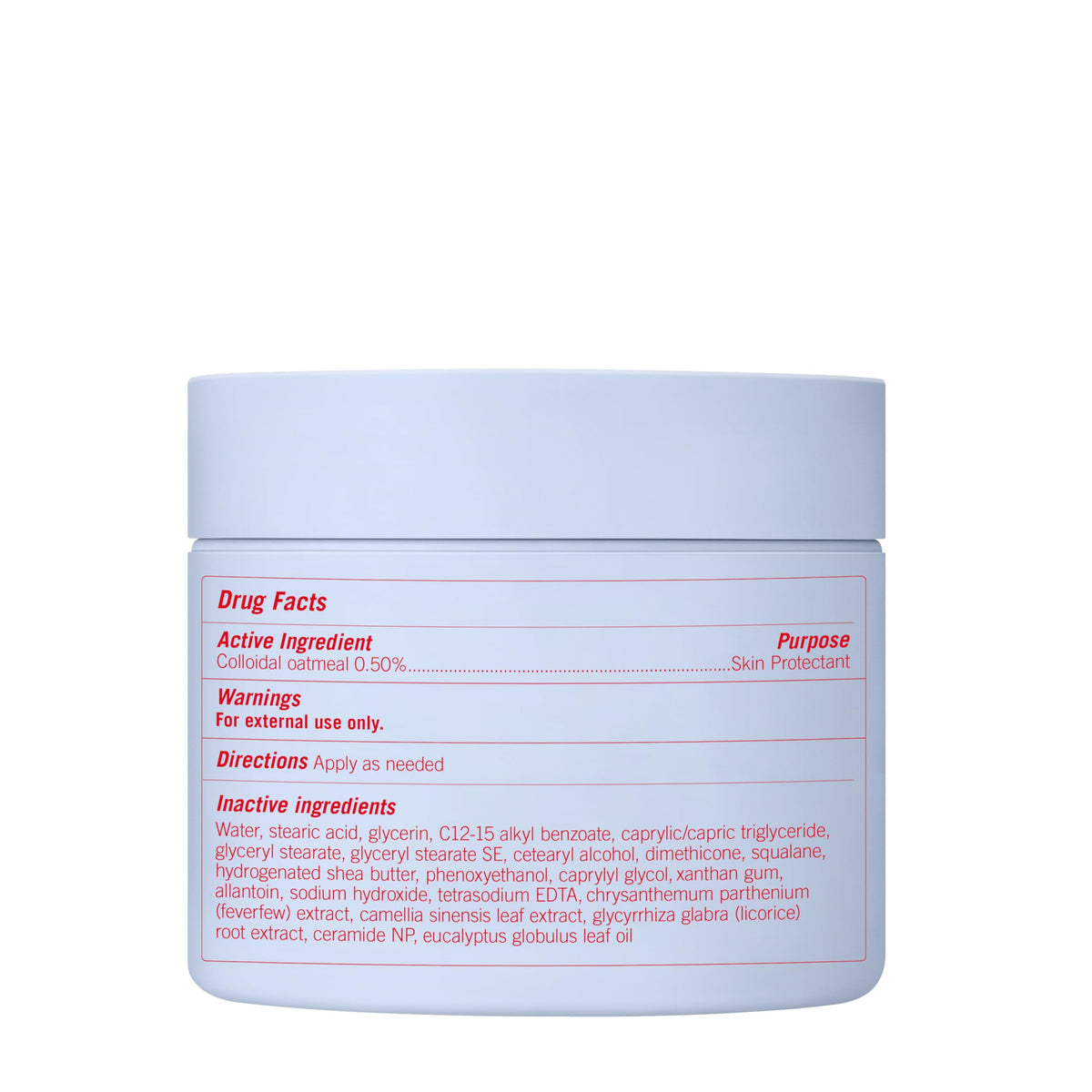 First Aid Beauty label close-up highlighting fragrance-free formula and clinical endorsements