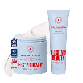 First Aid Beauty front packaging showing 7 oz cream for intensive hydration