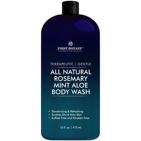 First Botany front bottle view showing rosemary mint scent and benefits