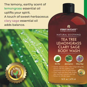 First Botany 16 fl oz bottle beside a ruler to show real size and travel readiness