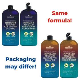 First Botany size and volume comparison showing 16 fl oz bottles to convey value and duration