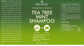 First Botany back label with ingredients and directions for informed use