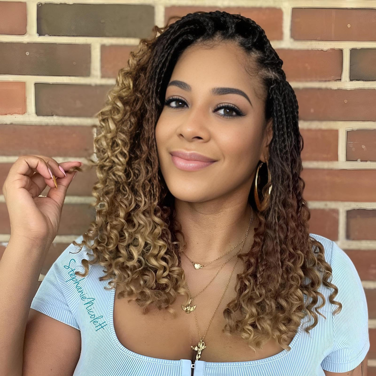 Firstcyh Hair front packaging showing 8 packs and 14-inch boho braids for quick styling