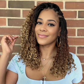 Firstcyh Hair front packaging showing 8 packs and 14-inch boho braids for quick styling