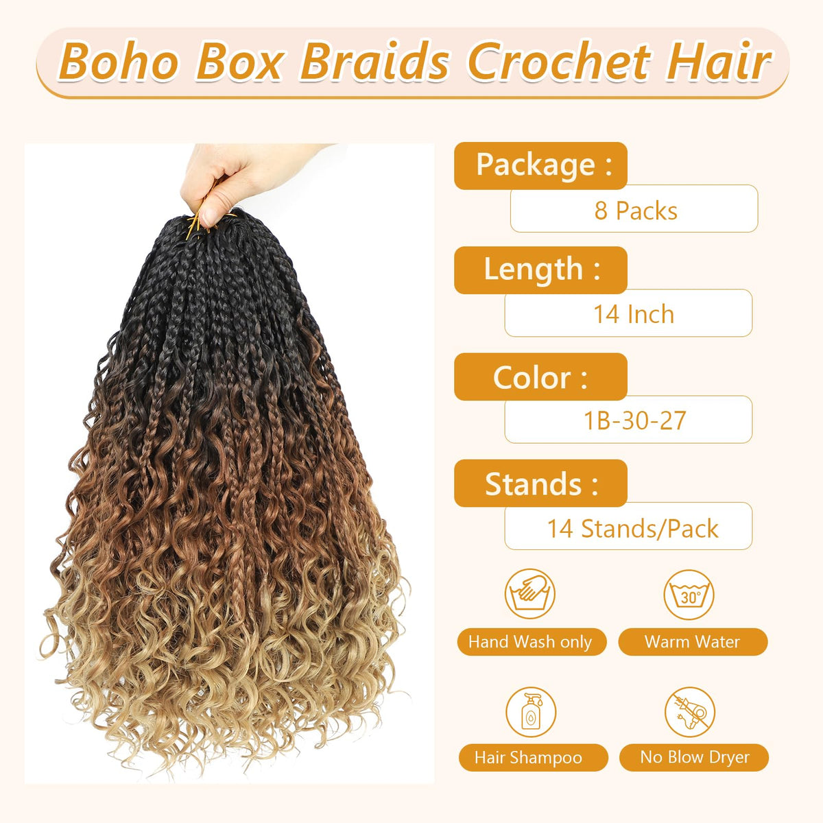 Firstcyh Hair detailed shot of pre-looped roots highlighting easy crochet installation