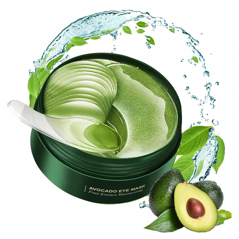 firstfly front packaging showing 60 avocado eye patches and benefits
