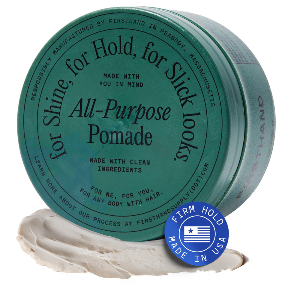 Firsthand Supply jar front label showing product and low-shine benefit