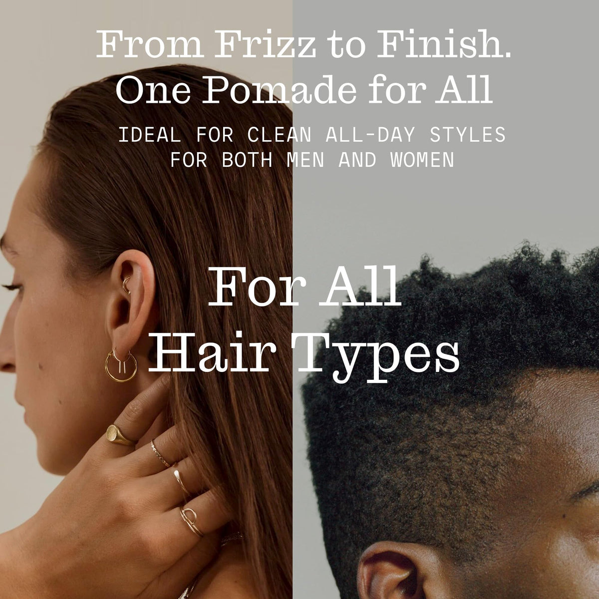 Firsthand Supply textured women's hairstyle showing frizz control benefit