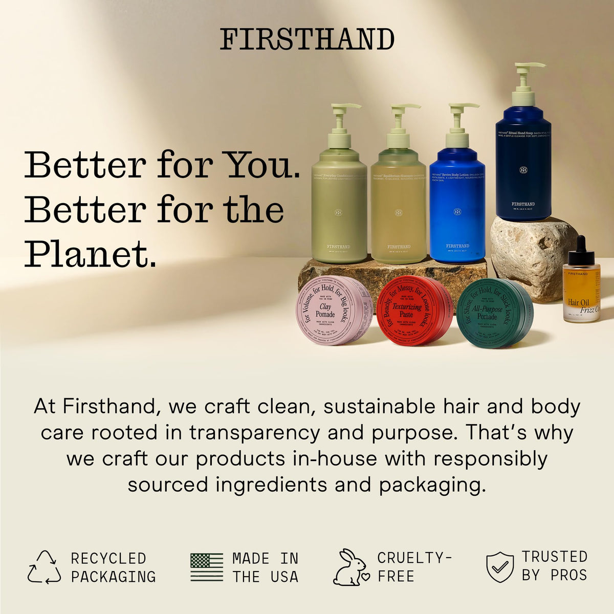 Firsthand supply recyclable box showing eco packaging and sustainability benefit