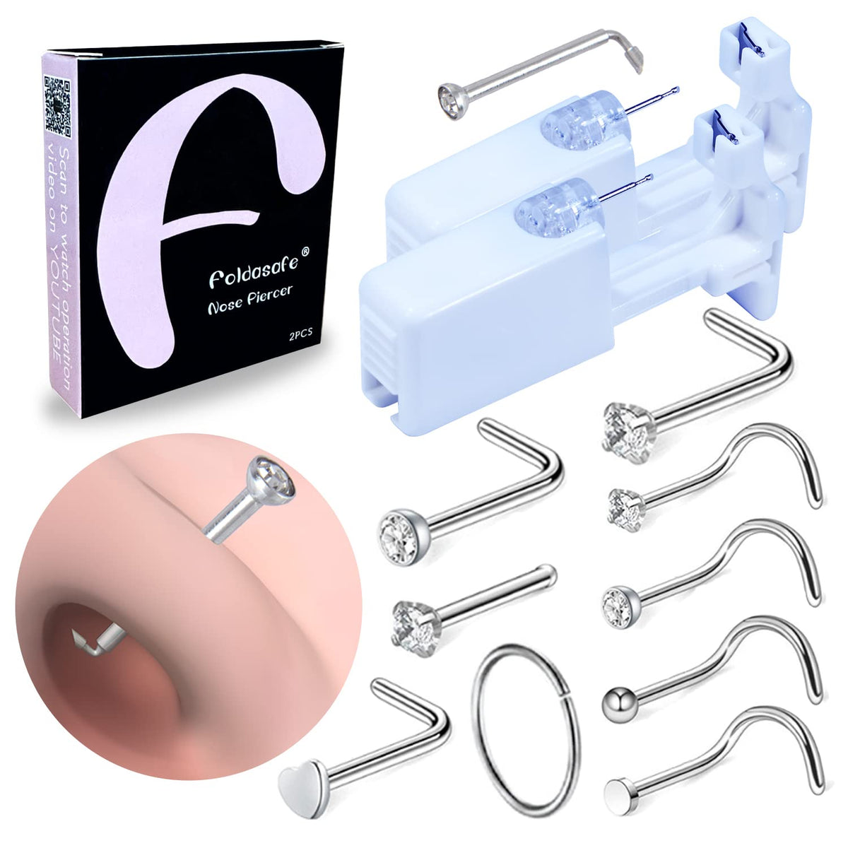 Firstomato front package showing kit contents and sterile labeling for safe piercing