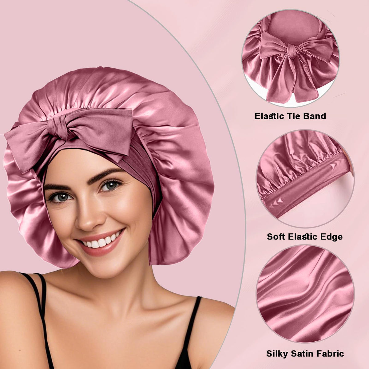 FIRSTPELLA close-up satin fabric texture reducing friction and frizz