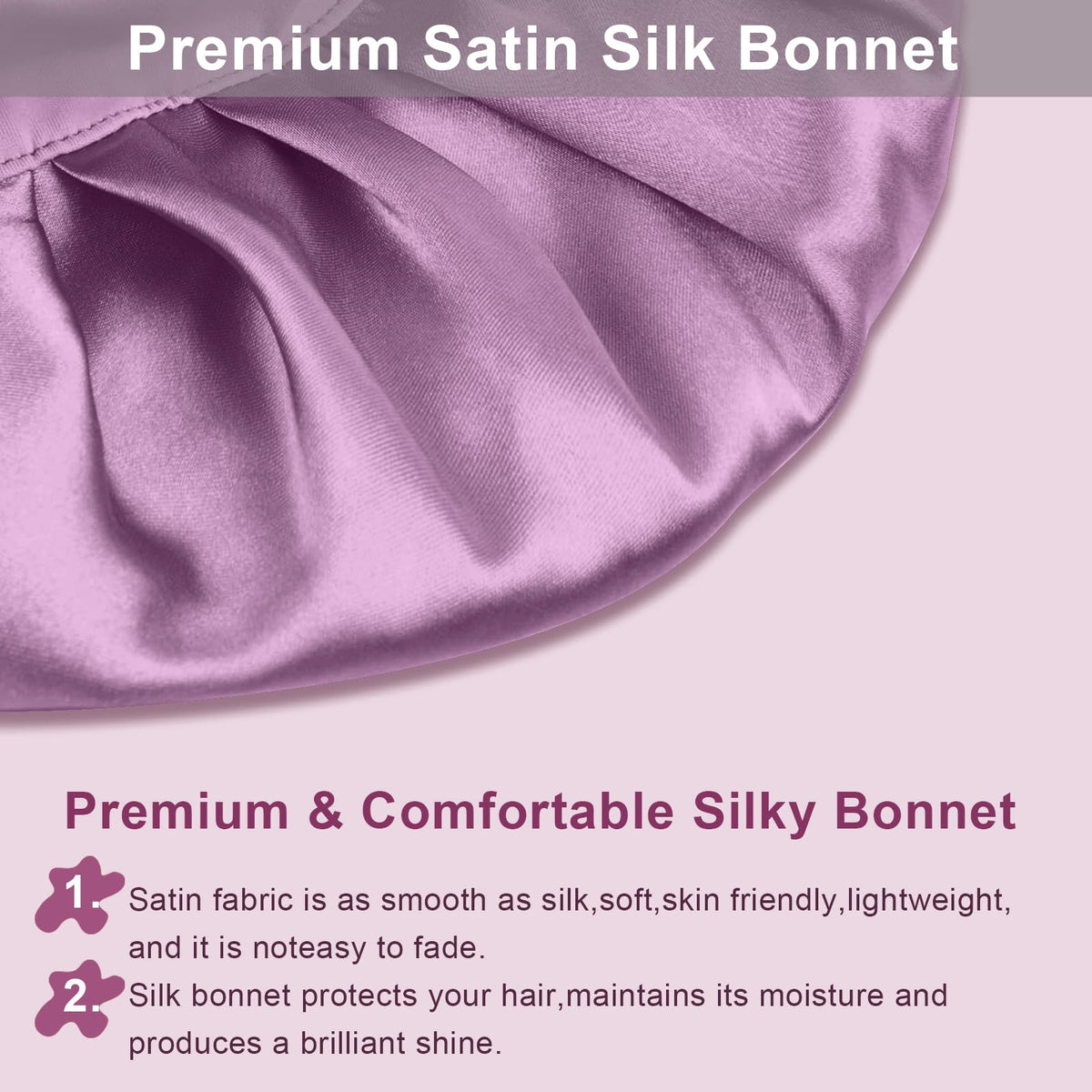 FIRSTPELLA bonnet next to hand to show scale and roomy fit benefit