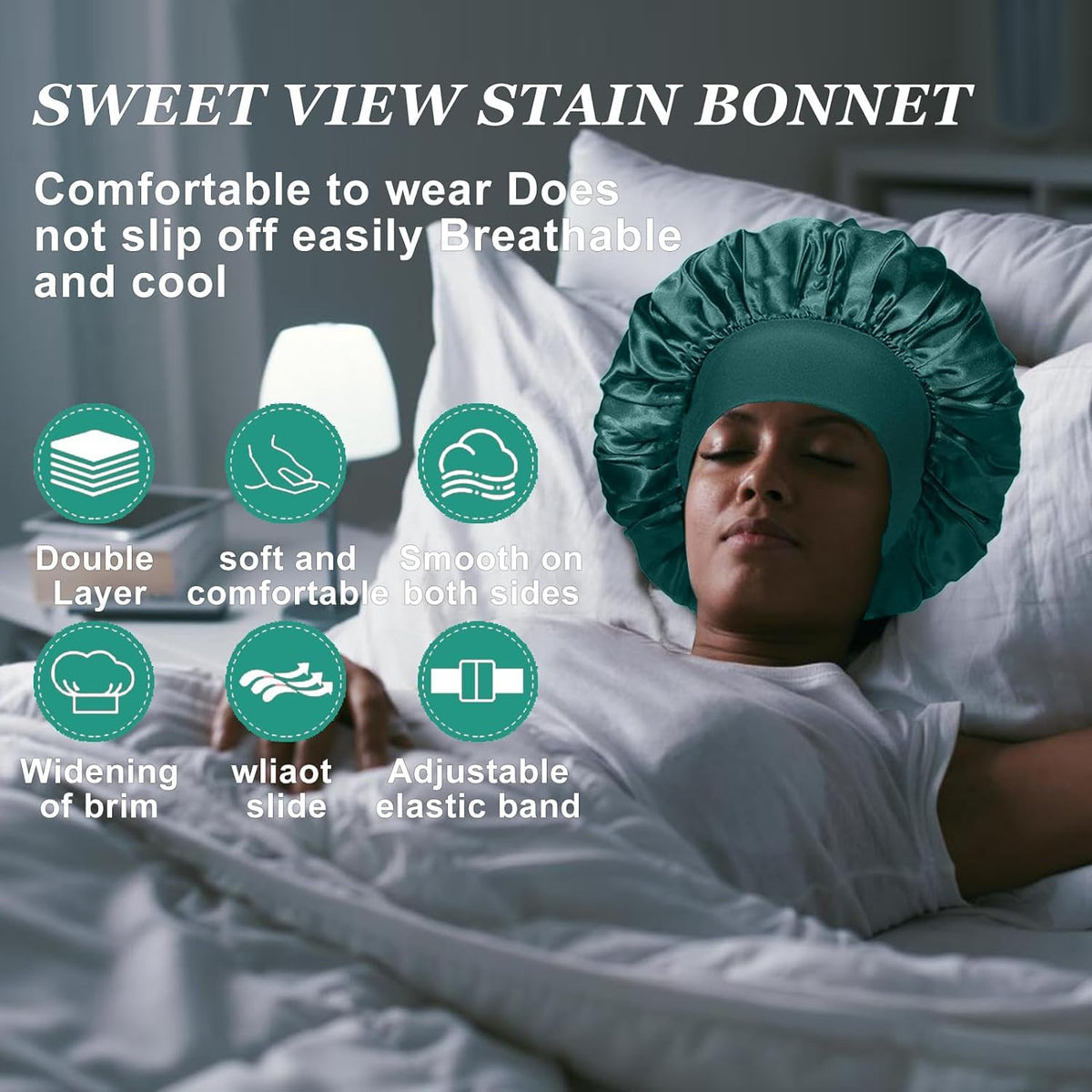 FIRSTPELLA bonnet used as shower cap keeping hair dry and shielded