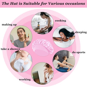 FIRSTPELLA bonnet used as shower cap protecting hair from water benefit