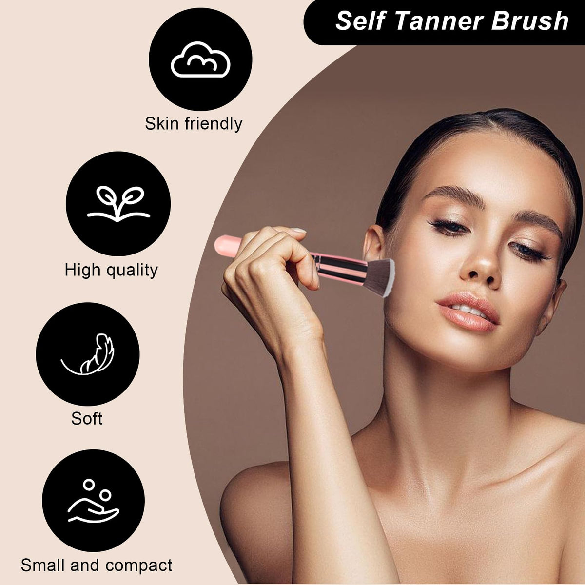 FIRSTPELLA soft brush bristles closeup for seamless edge blending and natural finish