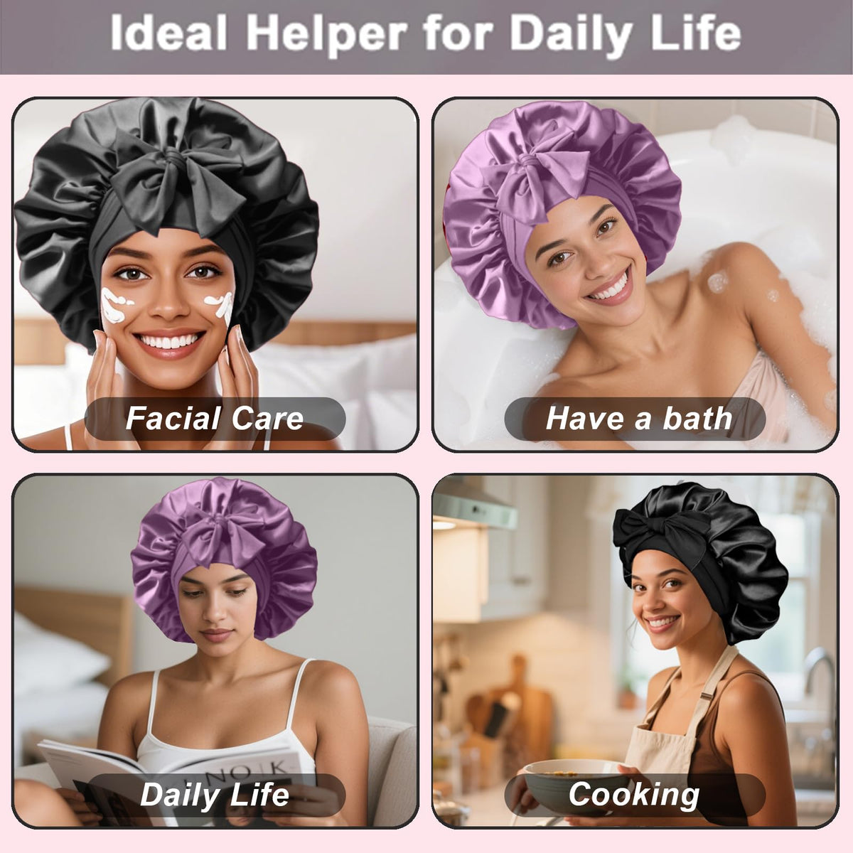 FIRSTPELLA bonnet containing braided hair showing protection for styled braids