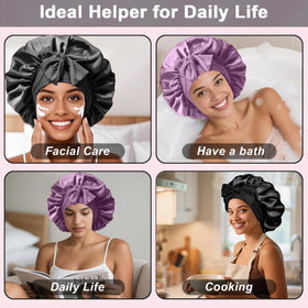 FIRSTPELLA bonnet containing braided hair showing protection for styled braids