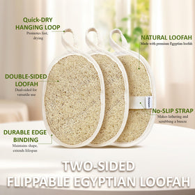 Firstwon loofah close-up texture highlighting gentle exfoliation benefit