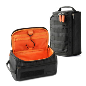 Fitdom front view showing organized exterior and hanging hook benefit