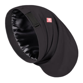 Fittia front view large bonnet showing roomy fit and neat stitching benefit: secure coverage