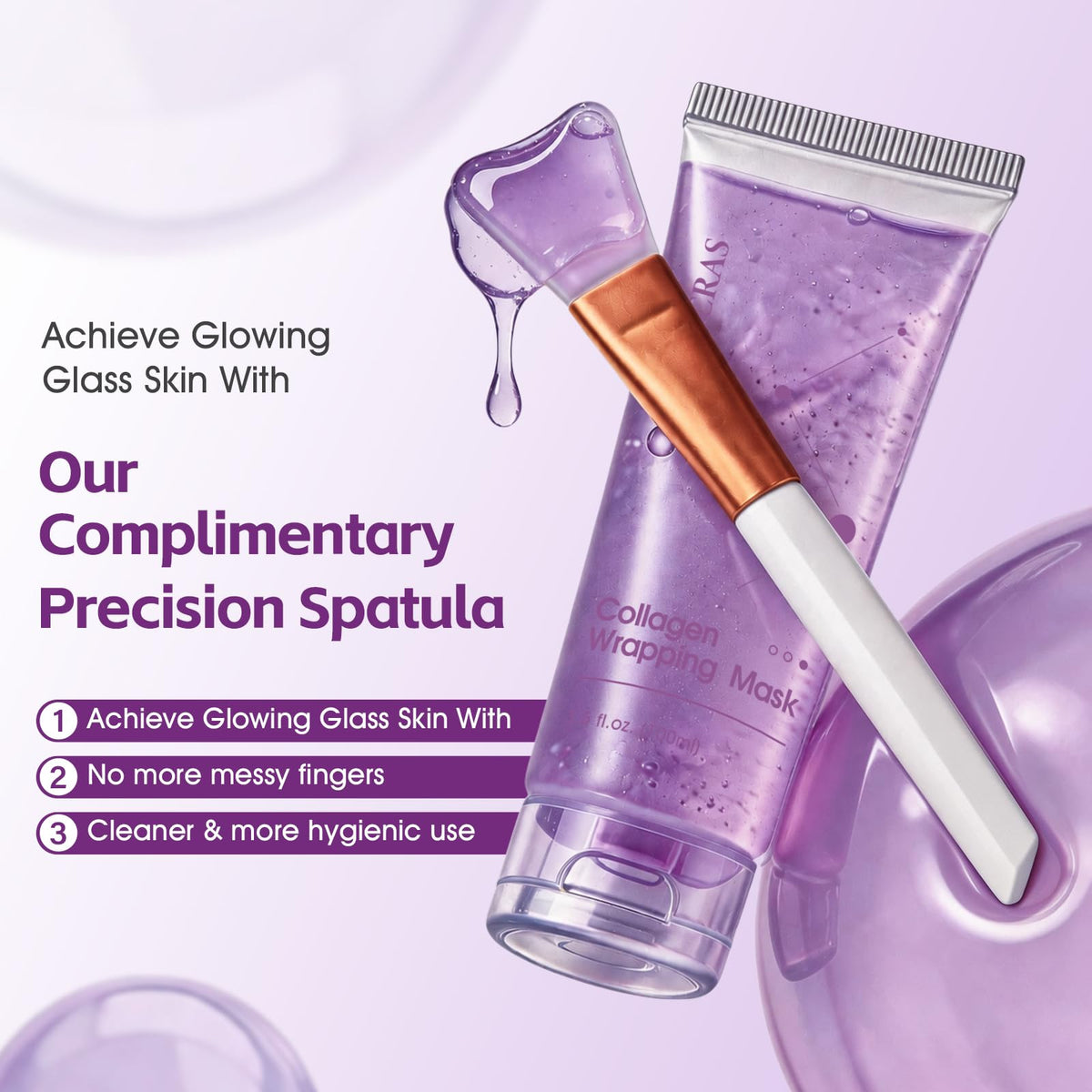 FIVECRAS ingredient label close-up highlighting collagen, peptides, bentonite clay benefits