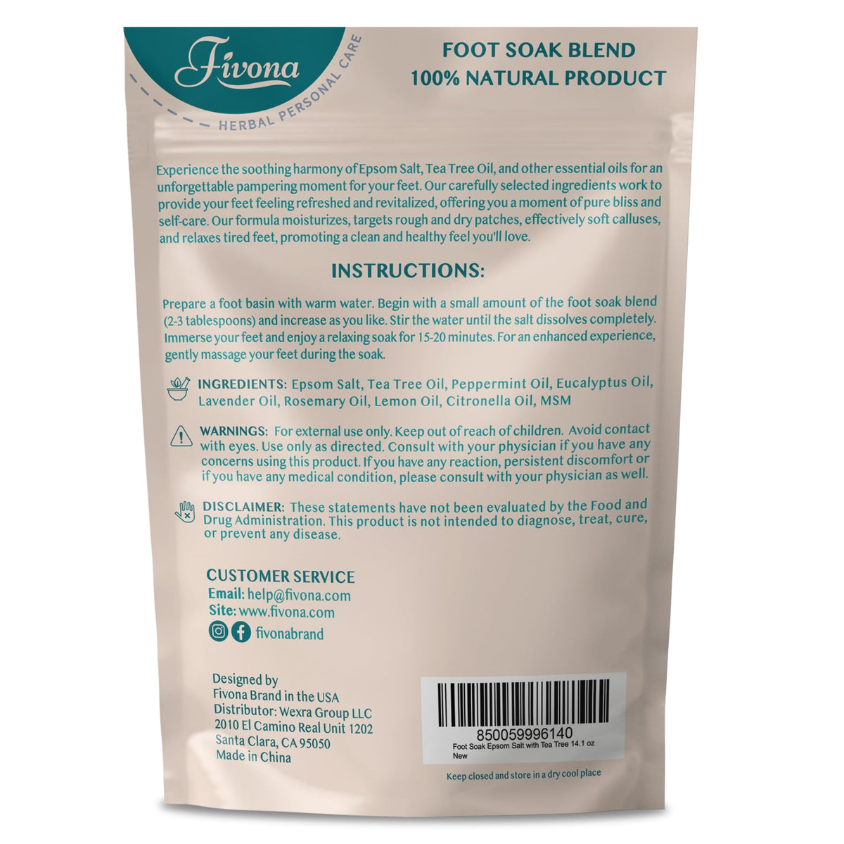 FIVONA soft feet after soak emphasizing smooth skin and rejuvenating effect