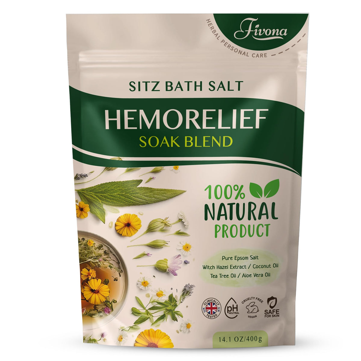 FIVONA front packaging showing product and clear benefits
