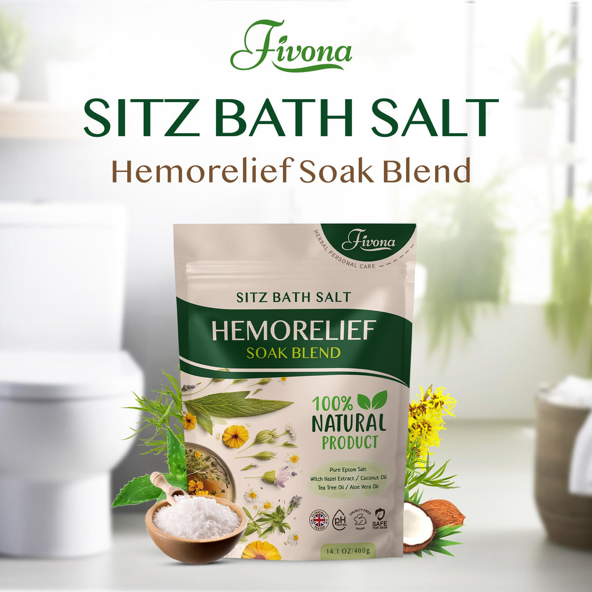 FIVONA label and ingredients panel highlighting natural formula
