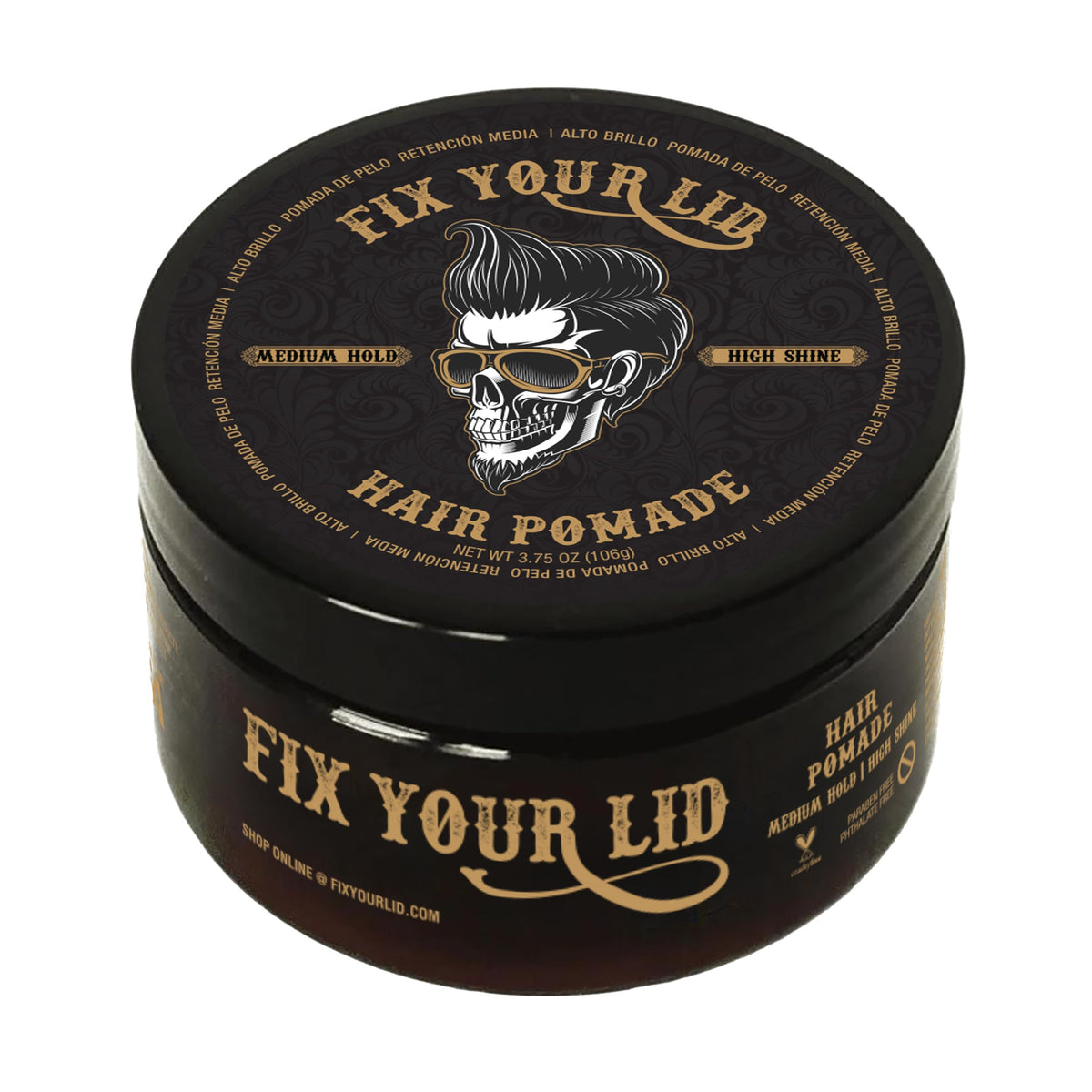 Fix Your Lid jar front view showing sleek packaging and easy application benefit