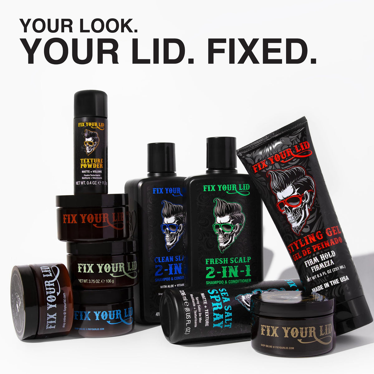 Fix Your Lid in hand to illustrate 8.5 oz size and travel convenience