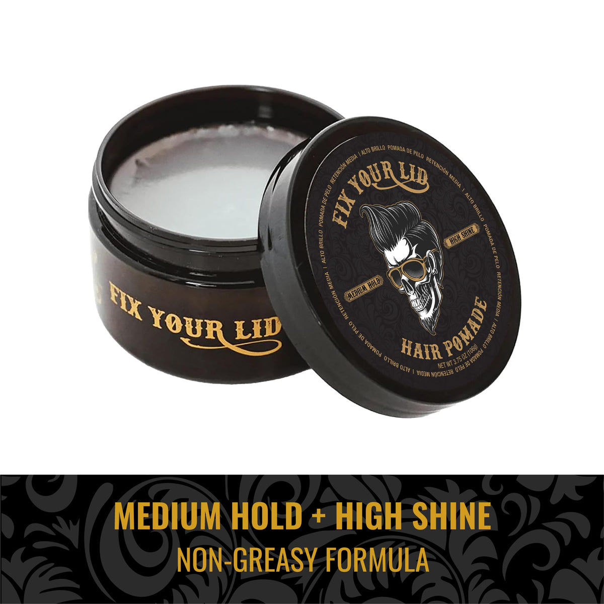 Fix Your Lid used to create a slick-back hairstyle for polished all-day look