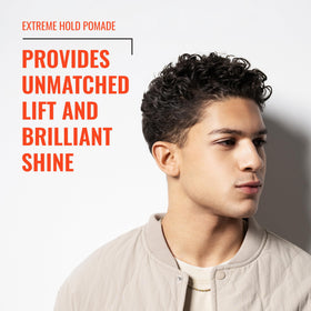 Fix Your Lid pomade texture close-up with glossy, non-greasy finish benefit