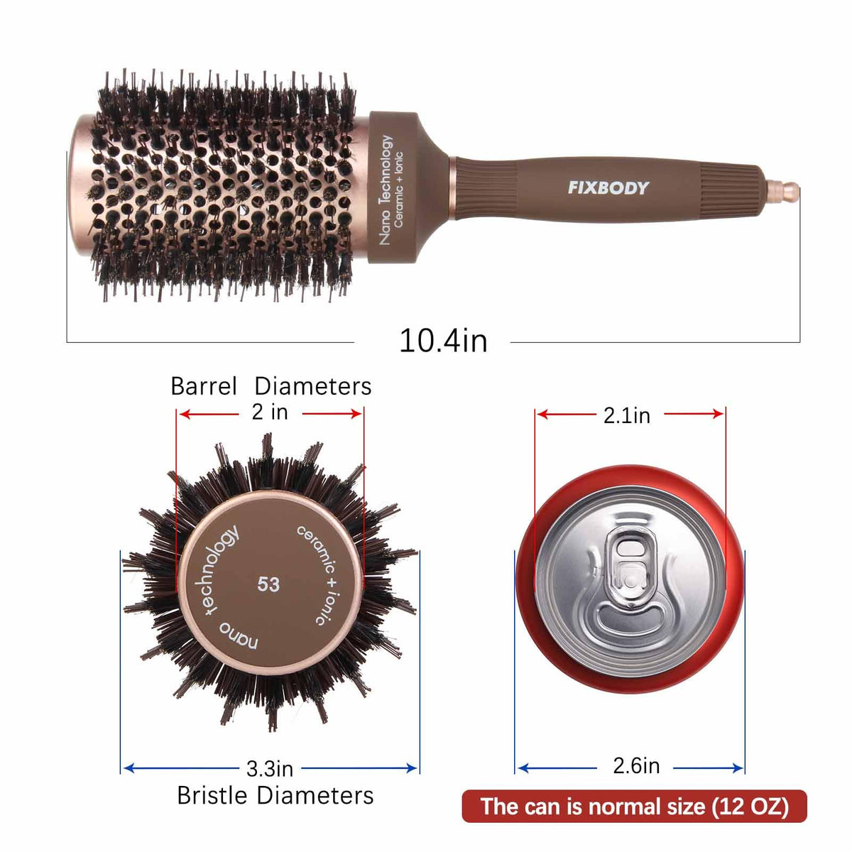FIXBODY close-up of nano-ceramic coated barrel for fast, even heat distribution