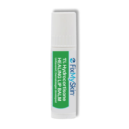FixMySkin front tube view showing branding and 1% hydrocortisone for targeted relief