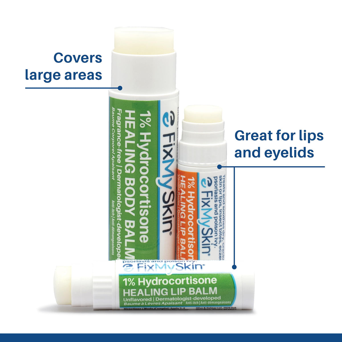 FixMySkin product back label with directions and ingredient information for safe use