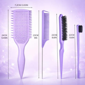 FJMYRXY bristle smoothing brush top view distributing oils for shine benefit