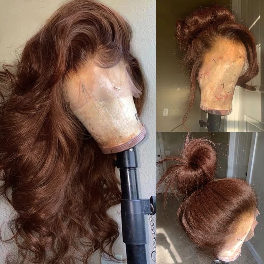 FKFO front view 24 inch chocolate brown wig, realistic look benefit