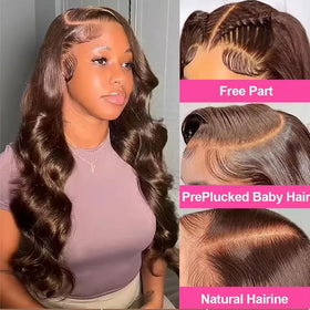 FKFO side profile showing pre-plucked hairline and baby hairs, natural appearance benefit