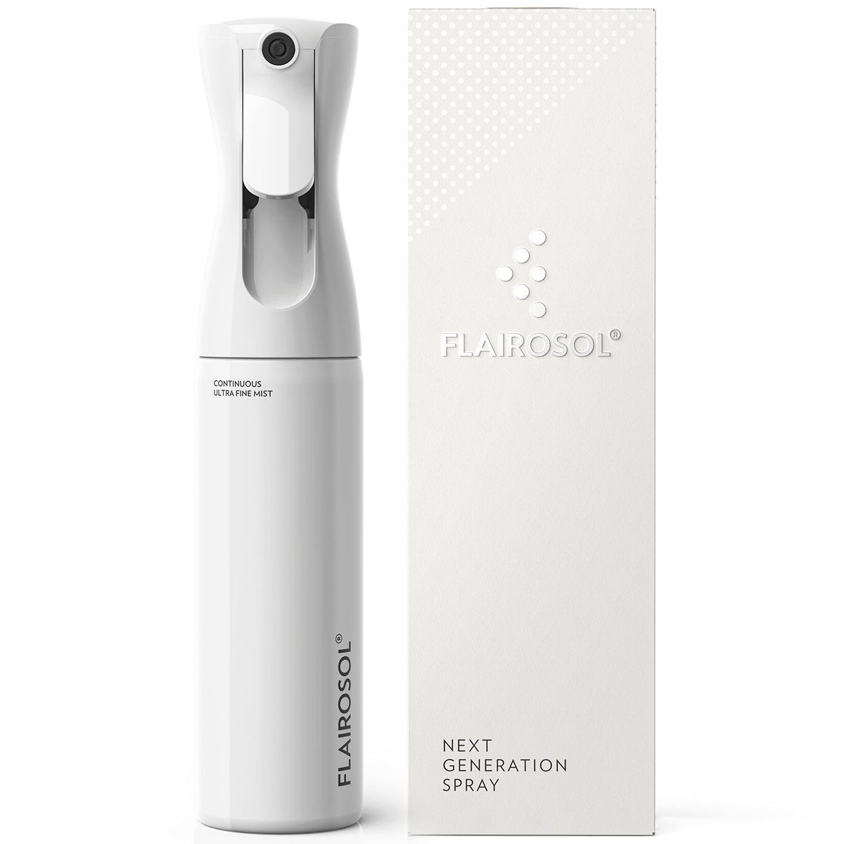 FLAIROSOL front view of white 300ml bottle showing design and capacity benefit