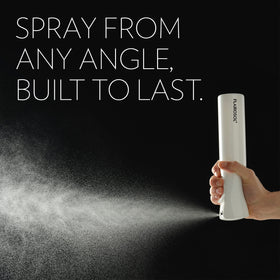 FLAIROSOL spraying in a salon demonstrating professional styling and quiet operation benefit