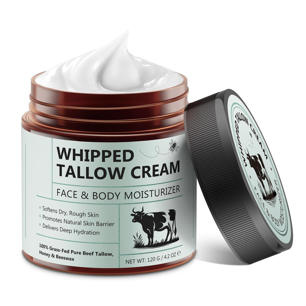 FlameBeauty jar front view showing product label and compact size benefit