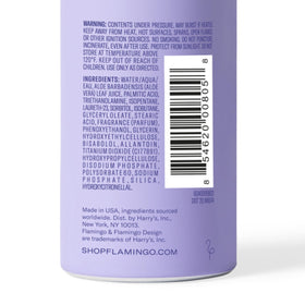 Flamingo foam dispensed in hand demonstrating creamy lather for slick razor glide benefit