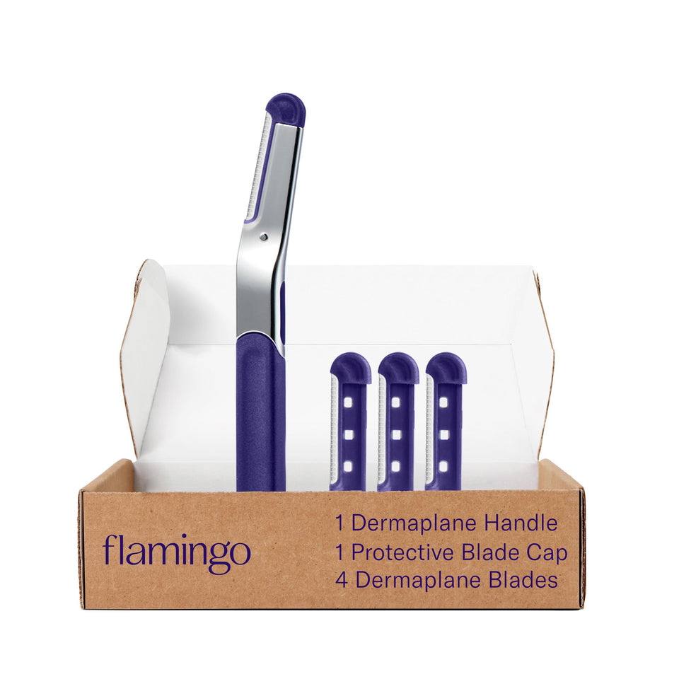 Flamingo front packaging showing starter set benefits and contents