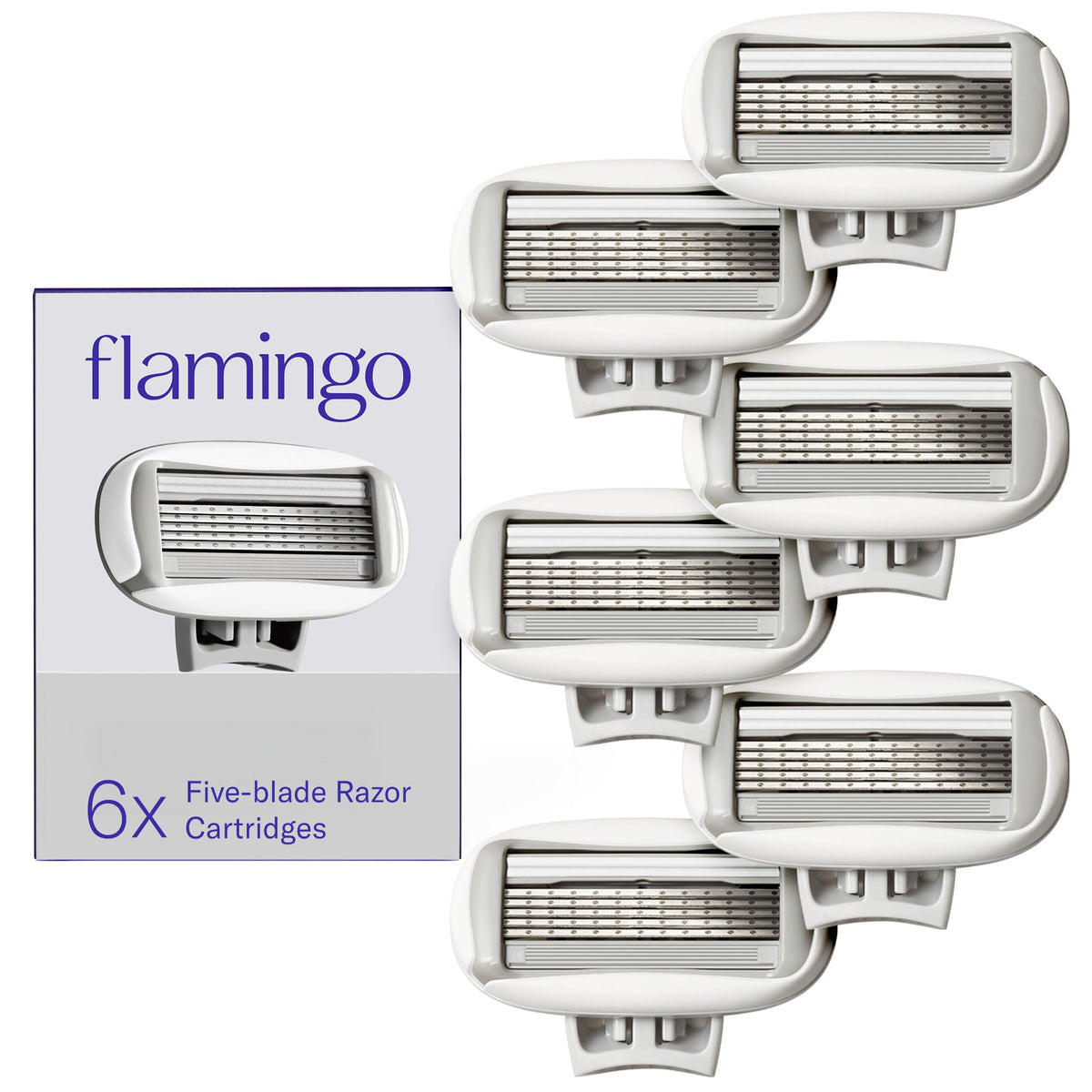 Flamingo front packaging 6-count showing product and quantity for easy restocking