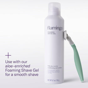 Flamingo handle grip texture detail showing no-slip surface for wet hands