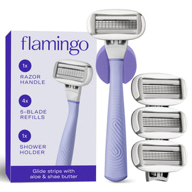 Flamingo lilac handle front view showing ergonomic grip and control