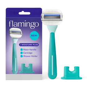 Flamingo seafoam handle front view showing ergonomic grip and secure hold
