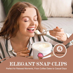 FLAREANN clips used in a half-up hairstyle, provides tidy everyday styling