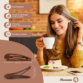 FLAREANN glossy enamel sheen on clip surface, offers smooth snag-free finish